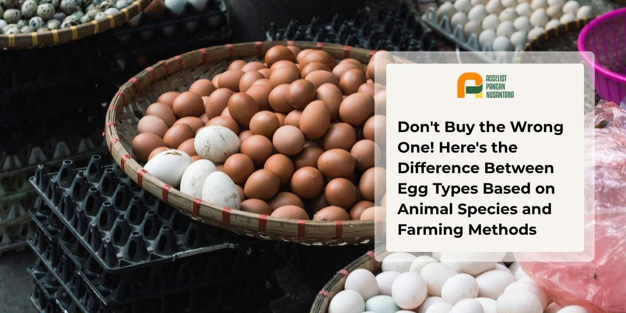 Several types of eggs are sold in traditional markets on grocery shelves.