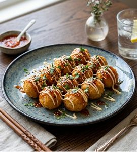Golden-brown cooked Telur Congkel served warm on a plate, featuring a soft texture and the classic round shape of an Indonesian elementary school snack.