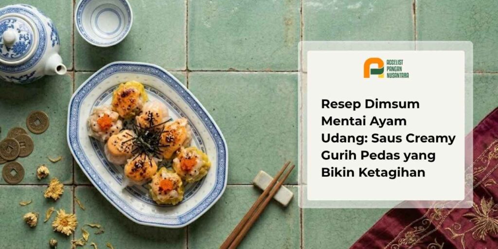 dimsum ayam udang dengan saus mentai