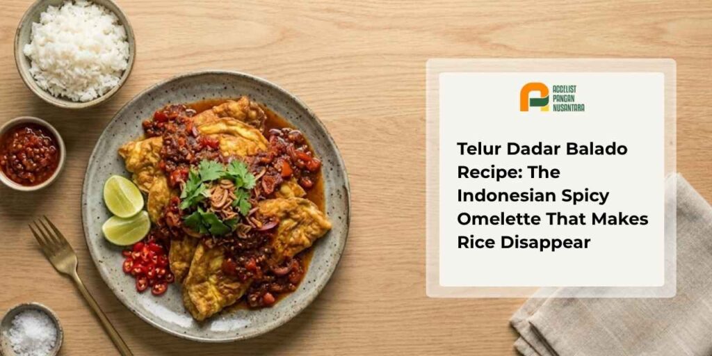 Telur dadar balado with red chili