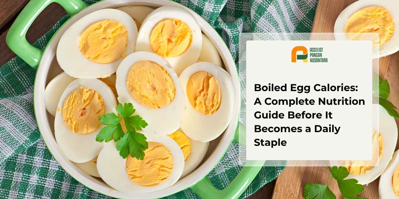 A low-calorie boiled egg with a fully cooked yolk