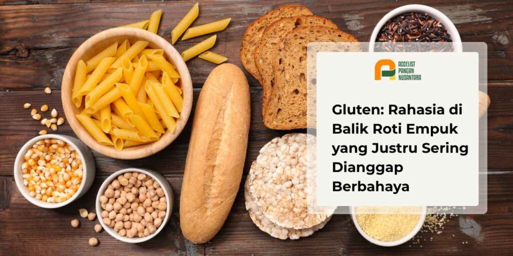 makanan yang mengandung gluten tinggi, seperti roti gandum, pasta, dan sereal sarapan