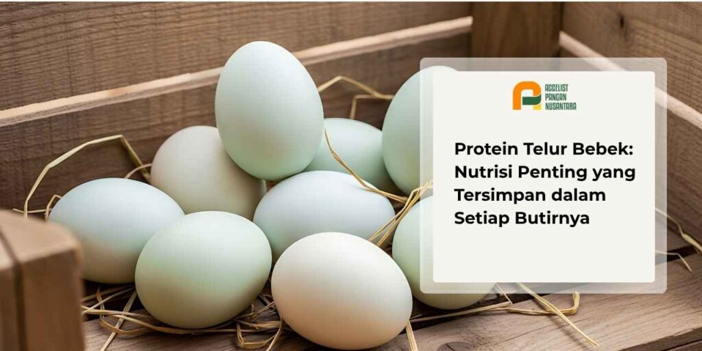 deretan telur bebek yang mengandung protein tinggi