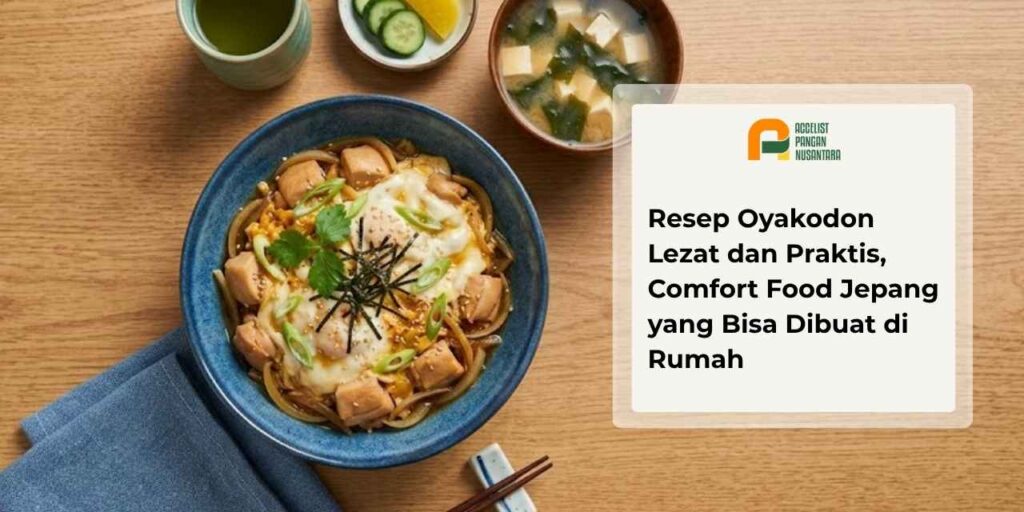 Oyakodon rice bowl dengan kuah dashi
