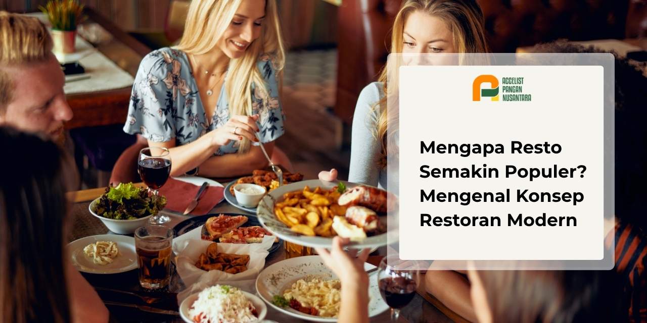 Suasana area makan di restaurant casual dining modern dengan pencahayaan hangat dan meja yang tertata rapi