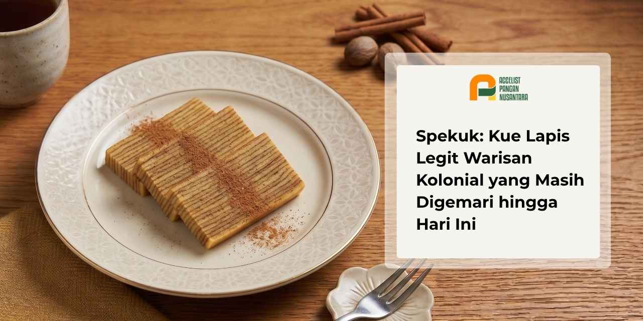 Potongan kue spekuk atau lapis legit khas Indonesia
