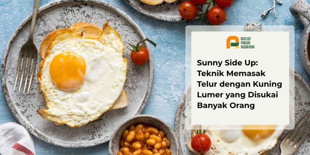 Sunny side up di atas roti panggang untuk menu sarapan
