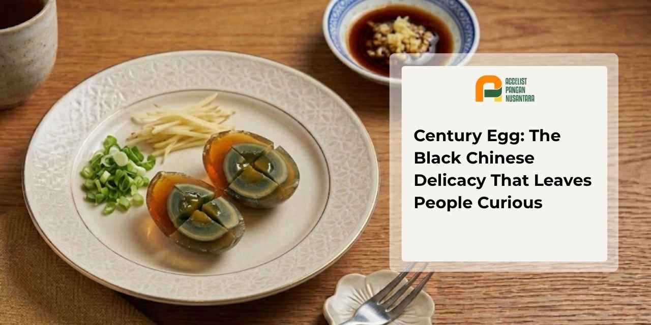 Century egg, a traditional Chinese black egg