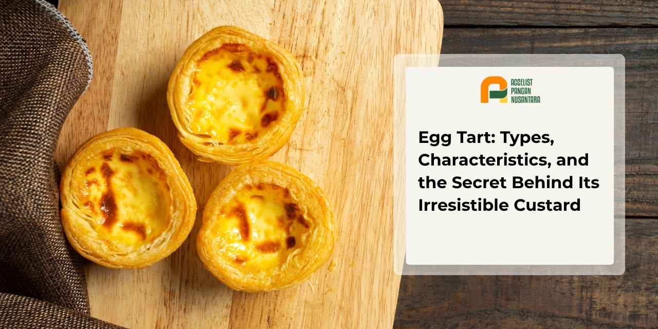 Smooth golden egg tart custard with a crispy pastry crust