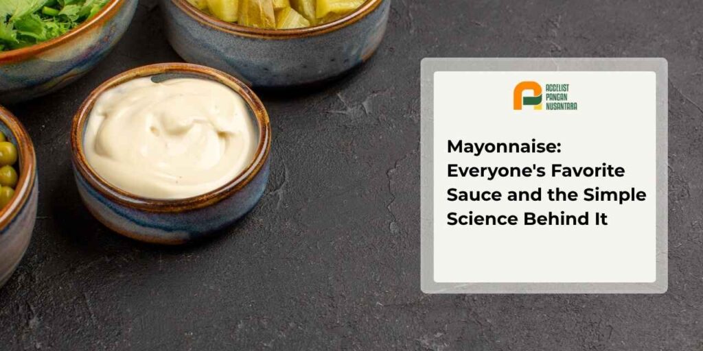 Mayonnaise and heavy cream sauce in a serving bowl