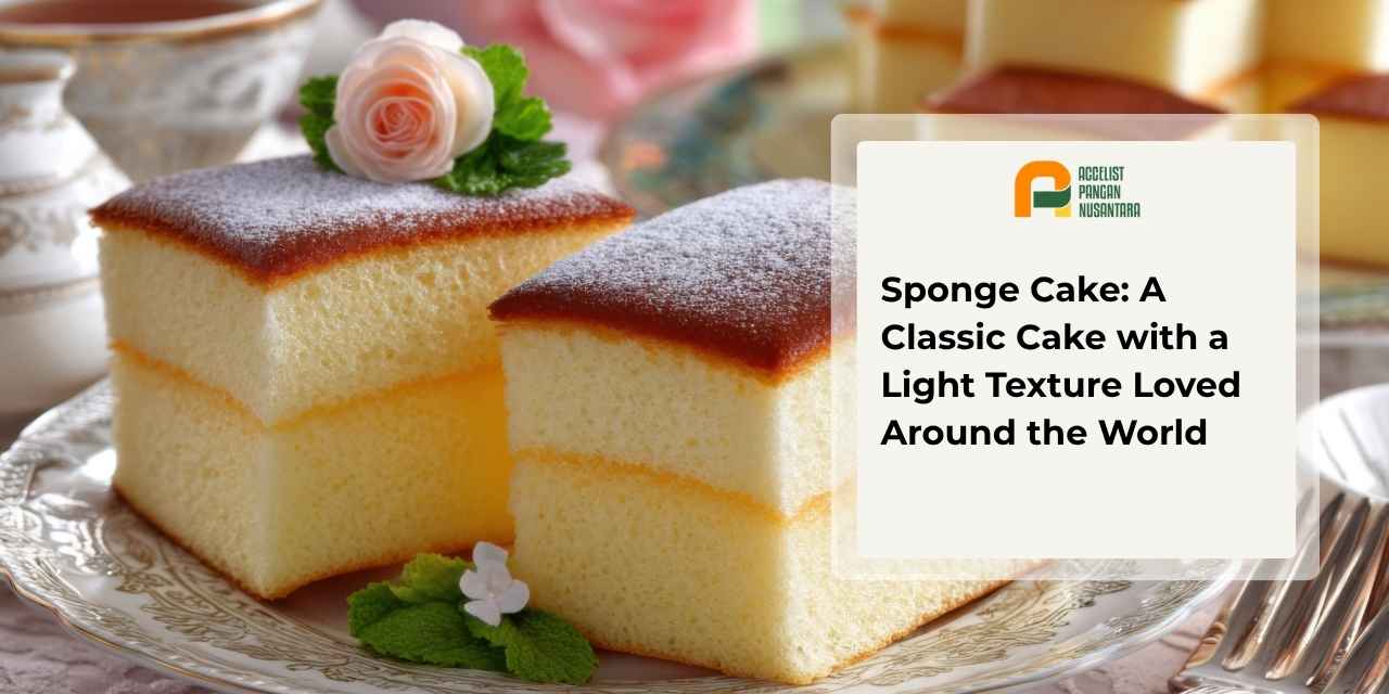A sponge cake with a light texture and fine pores