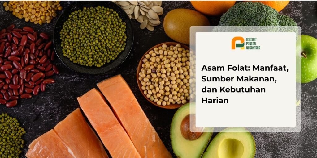 ilustrasi beragam makanan sumber asam folat