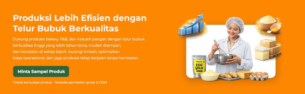 Banner promosi telur bubuk Tamaco