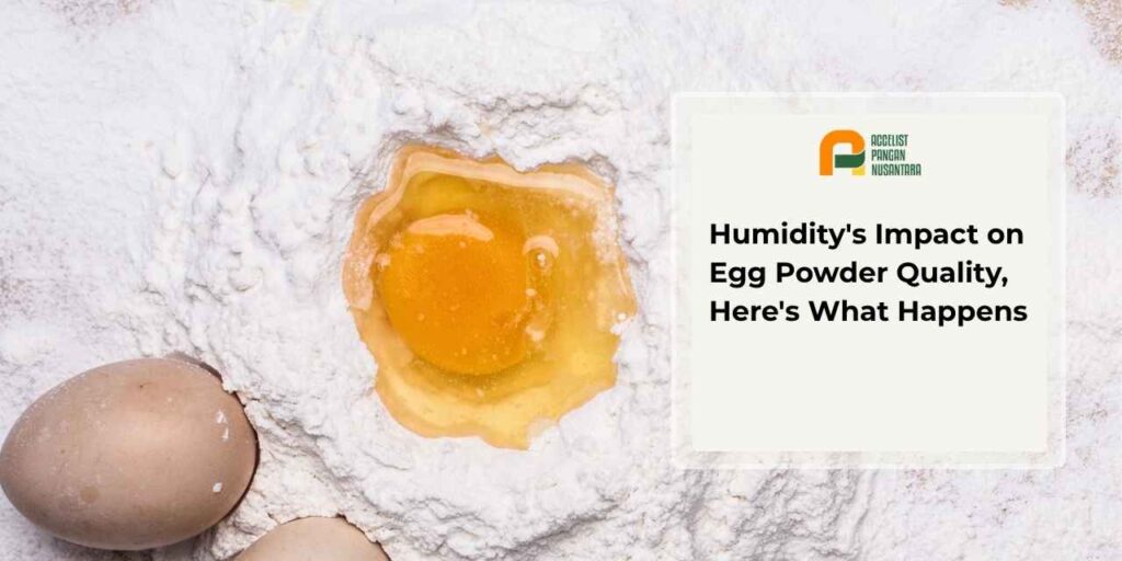 Clumped egg powder caused by high humidity