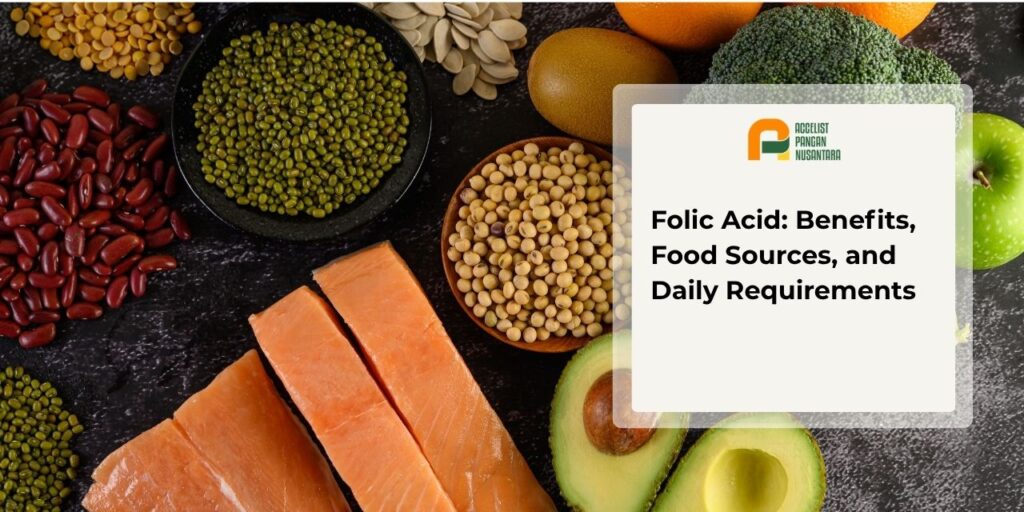 illustration of various folic acid food sources