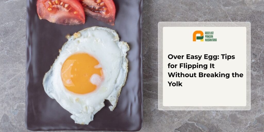 Over easy egg with a soft yolk served on a plate