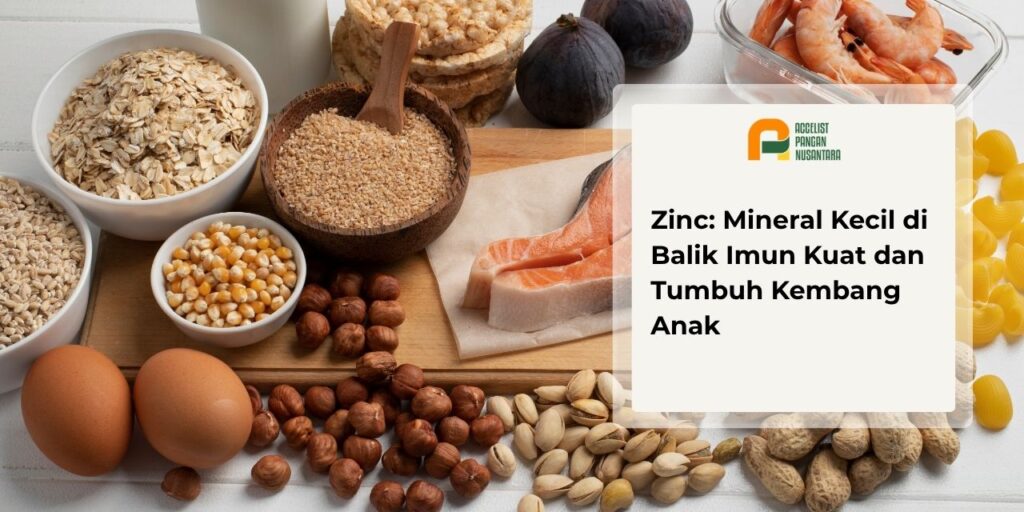sumber makanan tinggi zinc seperti daging, telur, dan kacang-kacangan