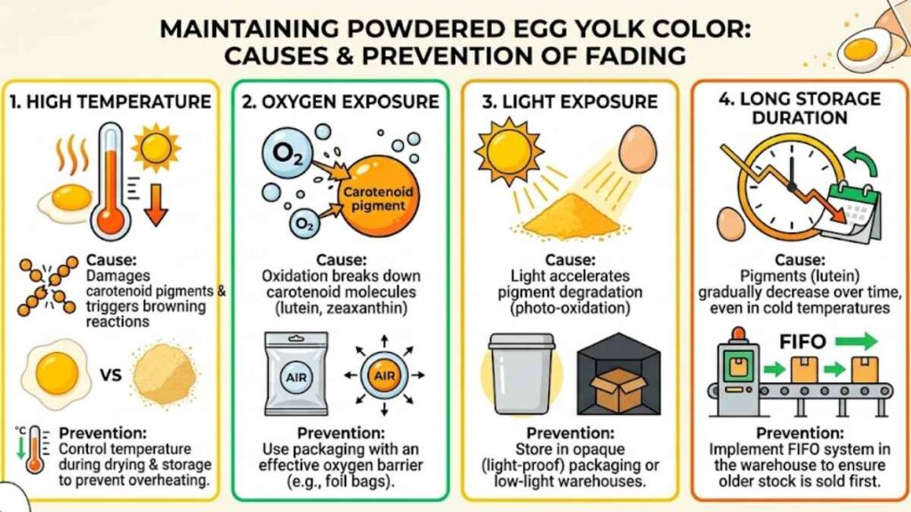 What Causes Egg Yolk Powder Color to Fade, and How to Prevent It