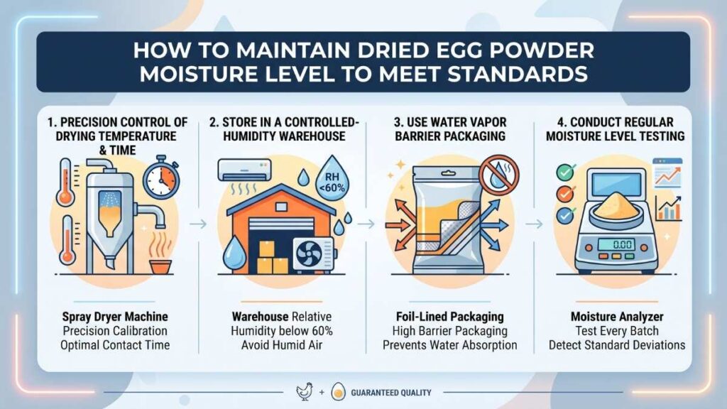 Ways to Keep Egg Powder Moisture Within Standard Infographic