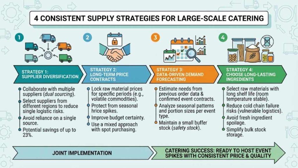 Strategies for Large-Scale Catering