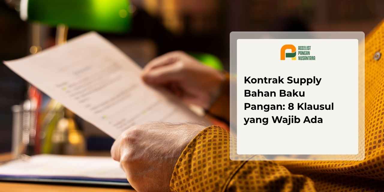 Kontrak supply bahan baku pangan